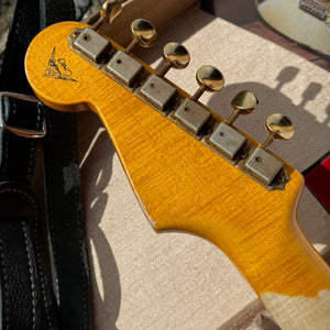 1962 Fender Masterbuilt Custom Shop Poblano Stratocaster Relic Aged Sage Green Metallic David Brown Maple Cap